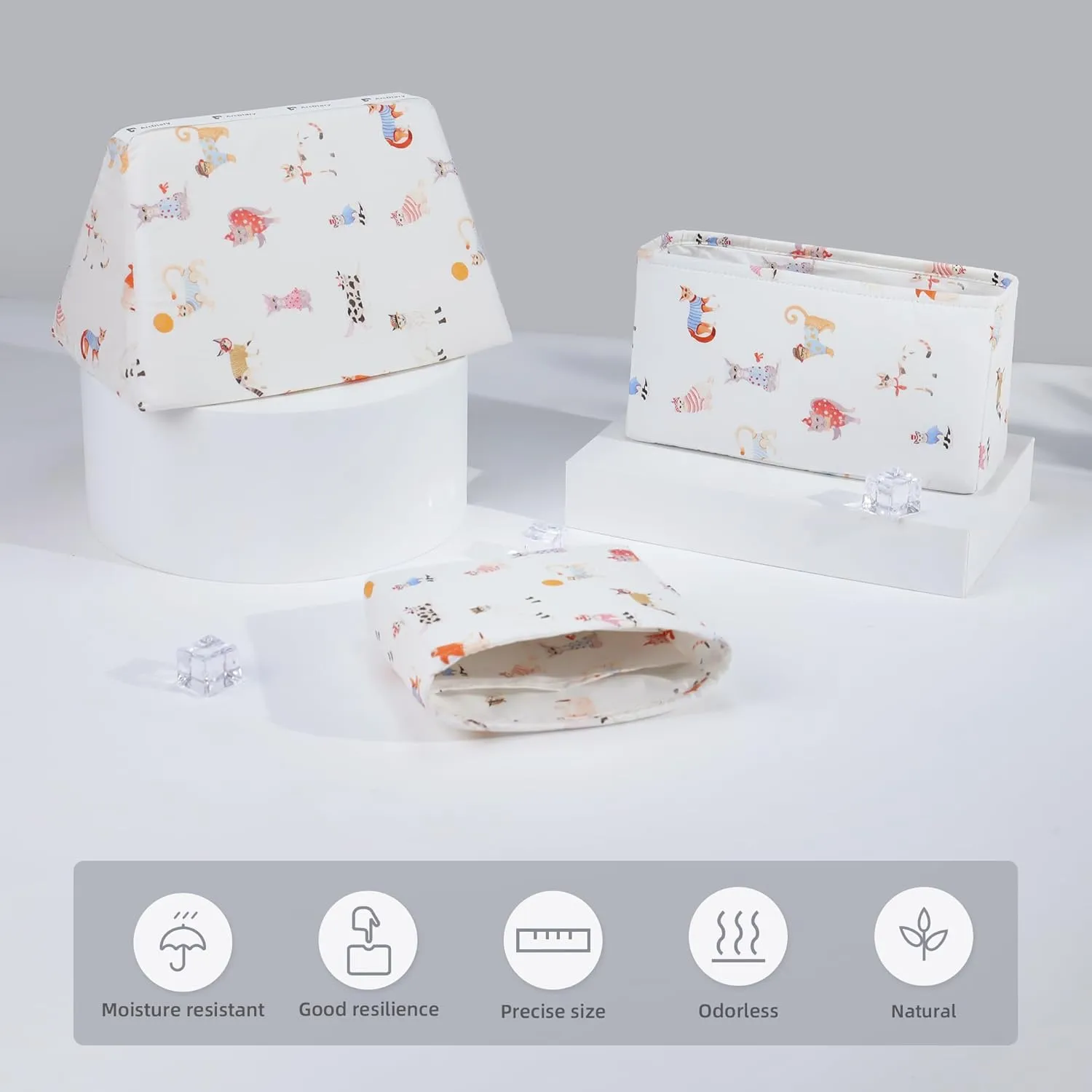 Rayon Purse Pillow Shaper Insert, unique pattern handbag shapers, Memory Foam, for Birkin 25/30/35/40 bags(BK30,Cat paradise)