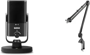 RØDE NT-USB Mini Versatile Studio-Quality Condenser USB Microphone with Free Software for Podcasting, Streaming, Gaming, Music Production, Vocal and Instrument Recording & PSA1
