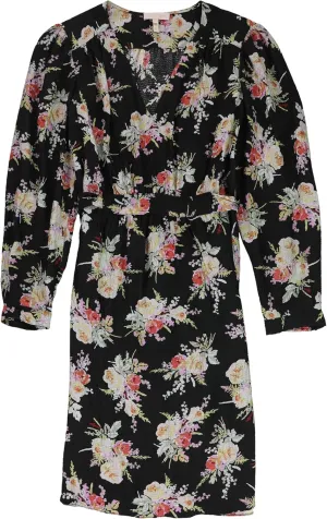 Rebecca Taylor Womens Belted Floral Silk A-line Dress, Multicoloured, 4