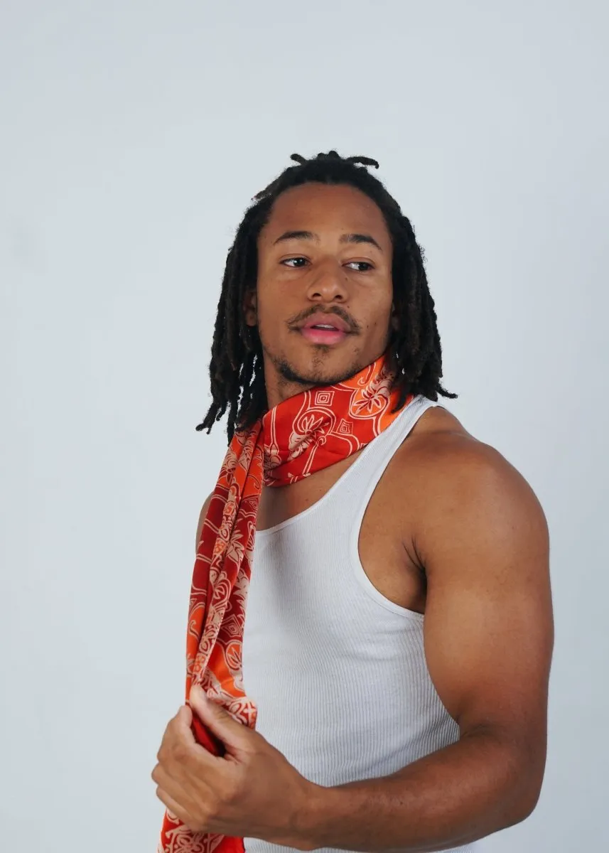 RED ORANGE REFINED SILK SQUARE