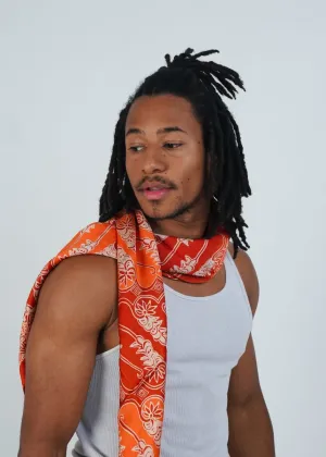 RED ORANGE REFINED SILK SQUARE