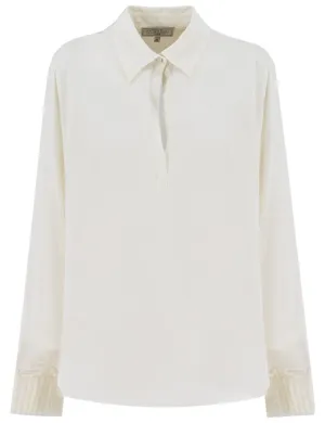 Refined White Silk Shirt