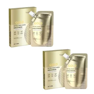 Retinol Snake Venom Gold Mask, Collagen Peeling Mask, Improve Rough Skin Exfoliation, Cleansing Moisturizing Hydration (100ml)(2pcs)