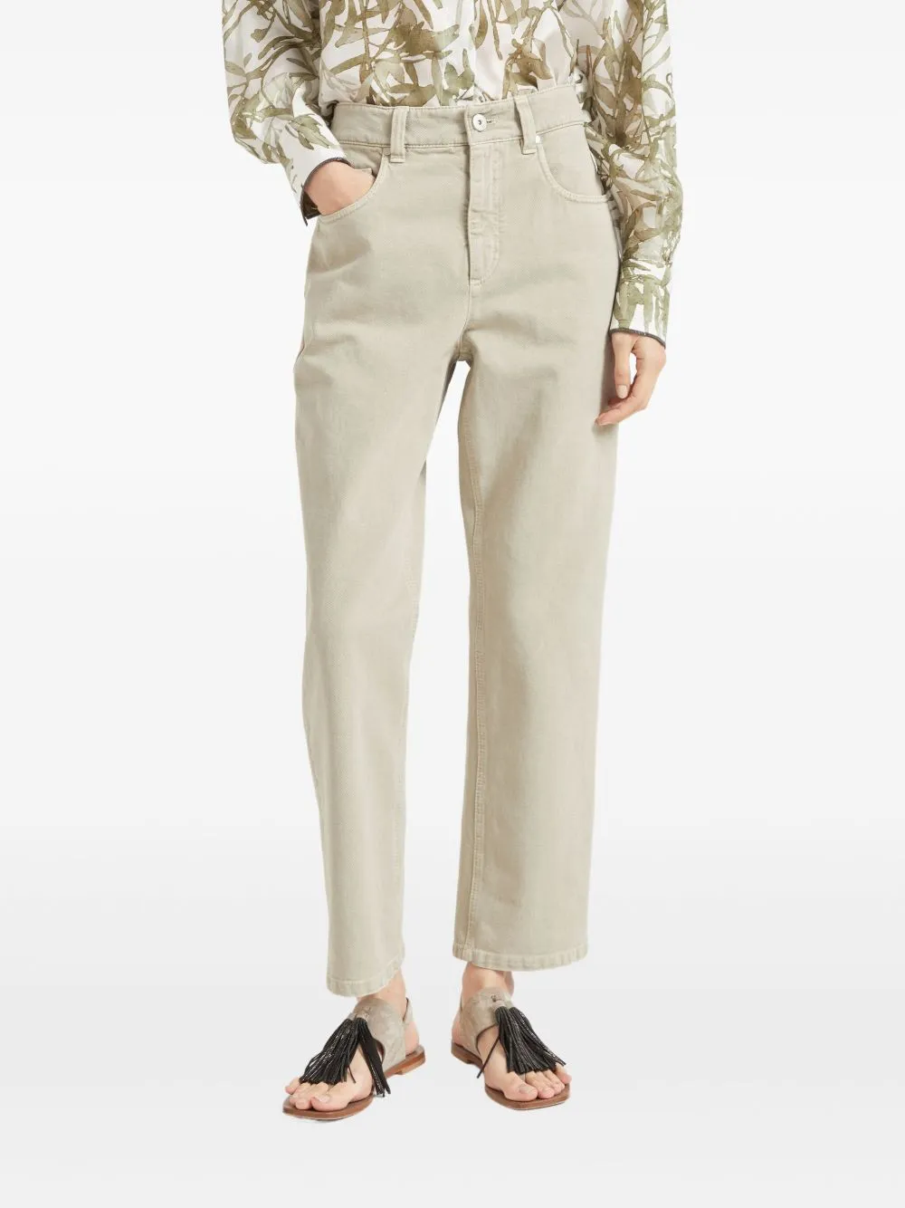 Retro loose denim trousers