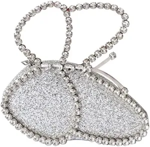 Rhinestone Evening Bag for Women Chic Butterfly Clutch Hobo Handbag Shiny Purse Sparkly Faux Diamond Top Handle Bag