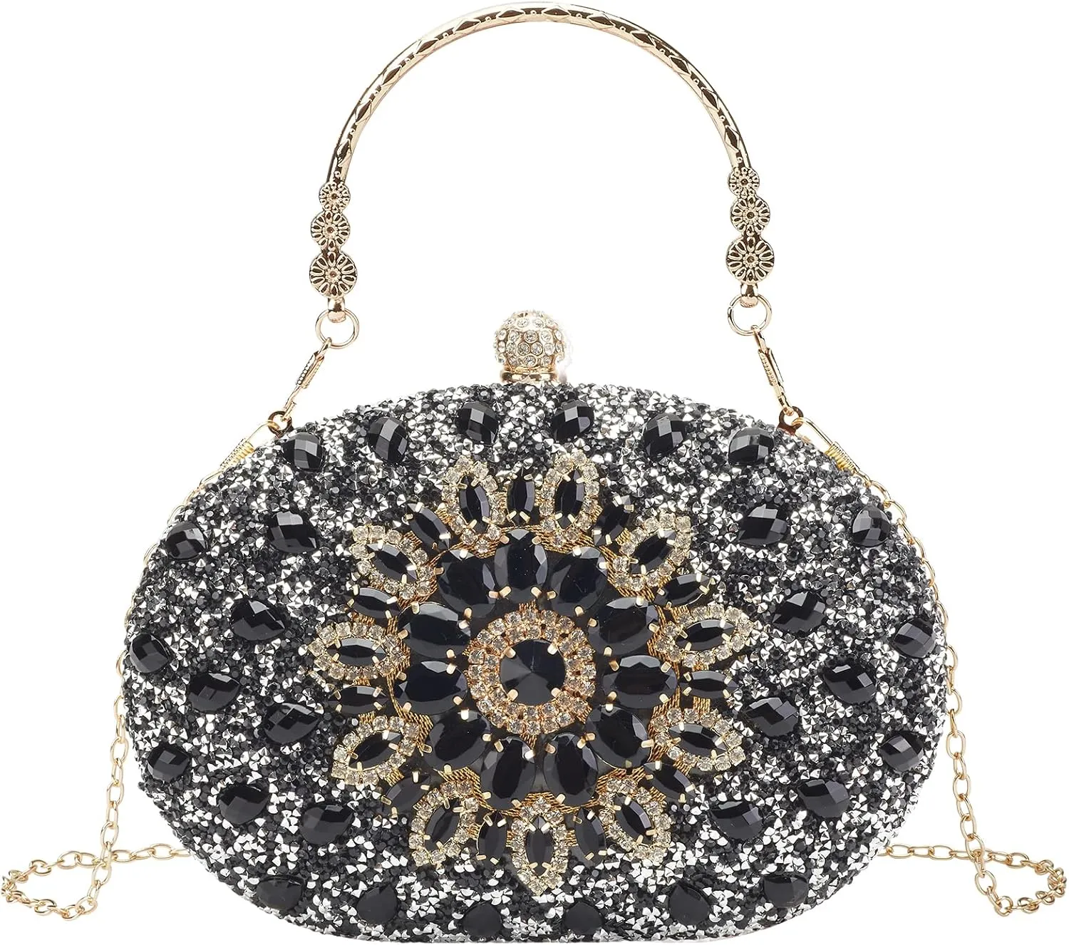 Rhinestone Evening Clutch Purses for Women Evening Weddings,Party Purses Crystal Diamond Glitter Sparkly Handbag