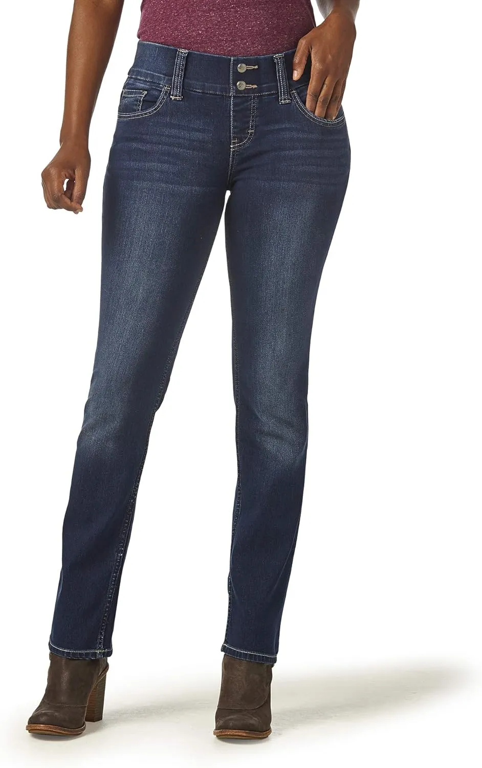 Riders by Lee Indigo Women's Waist Smoother Straight Jean