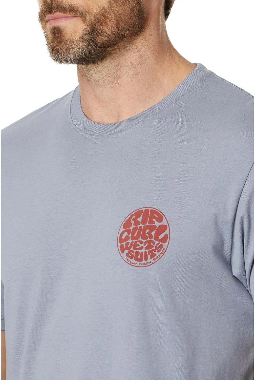 Rip Curl Icons Tee, Logo Graphic Cotton Jersey T-Shirt for Men