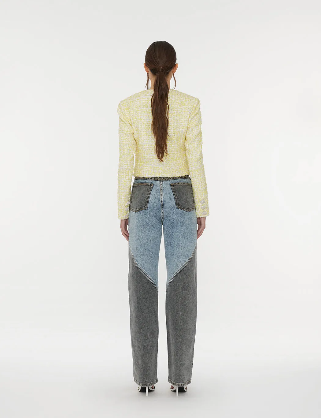 ROTATE Birger Christensen - Straight Patchwork Jeans