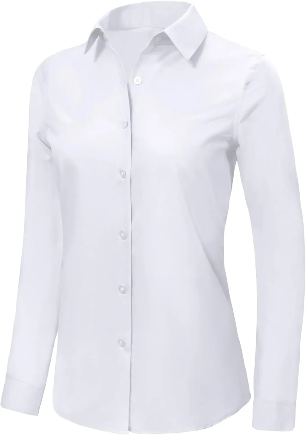 Ruisin Super Soft Wrinkle Free Button Down Shirts for Women Solid Long Sleeve Striped Formal Work Dress Blouses Tops