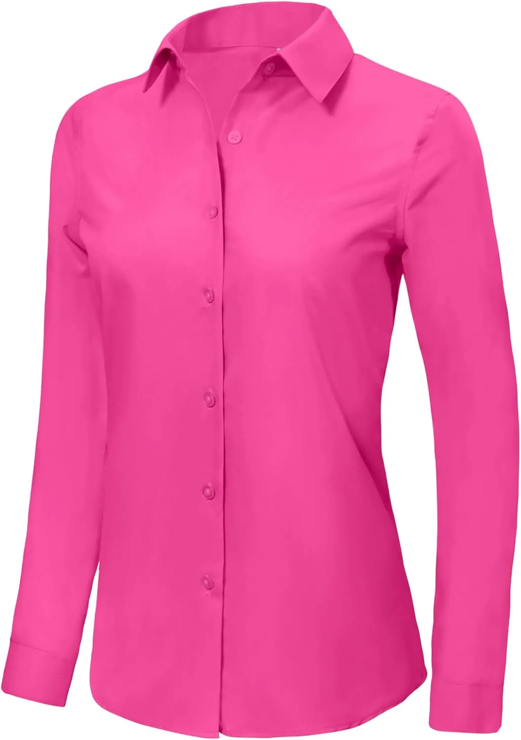 Ruisin Super Soft Wrinkle Free Button Down Shirts for Women Solid Long Sleeve Striped Formal Work Dress Blouses Tops
