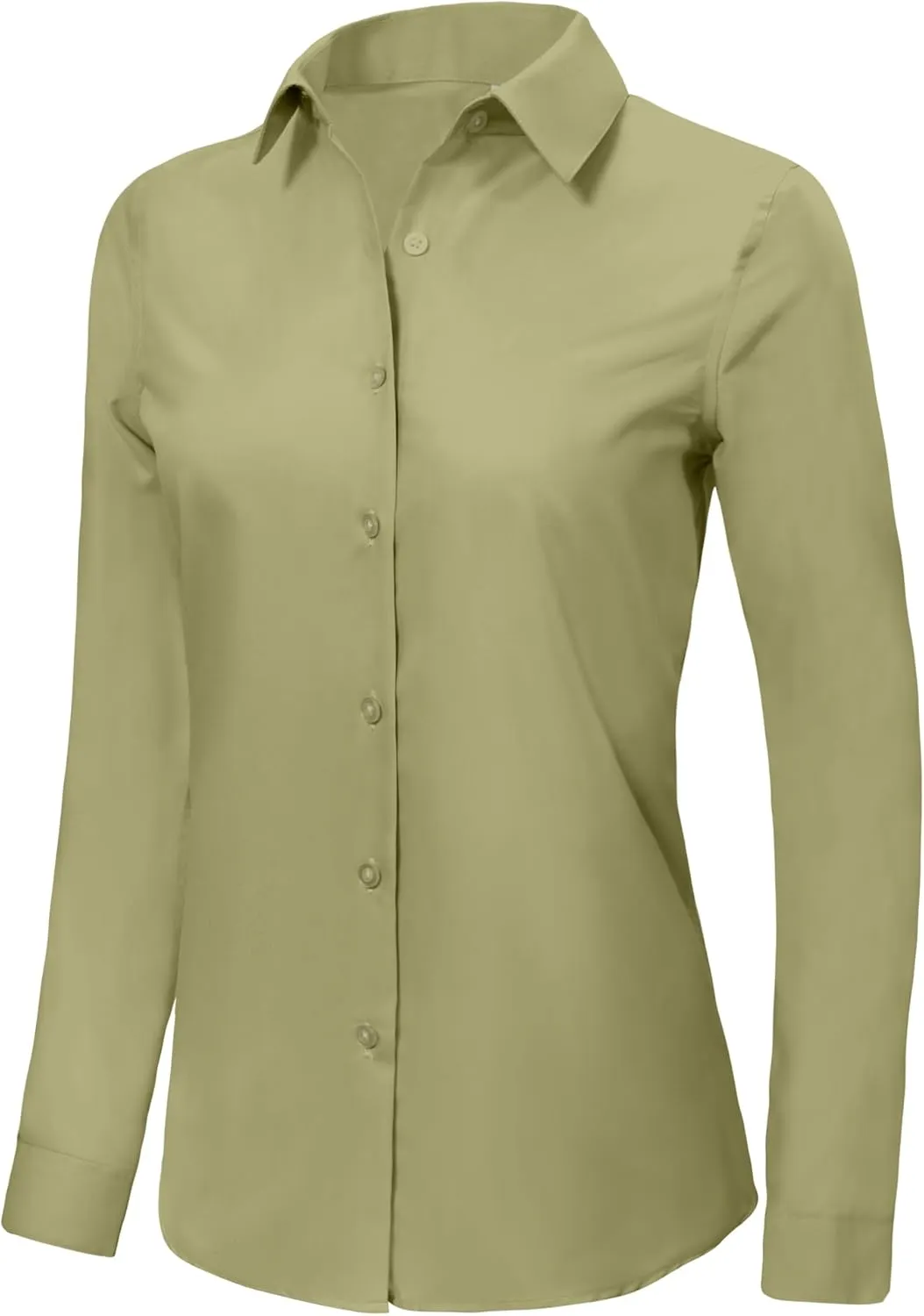 Ruisin Super Soft Wrinkle Free Button Down Shirts for Women Solid Long Sleeve Striped Formal Work Dress Blouses Tops