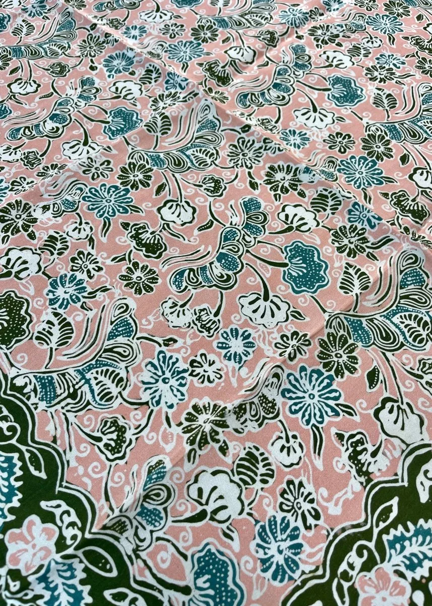 SALMON & OLIVE REFINED SILK SQUARE