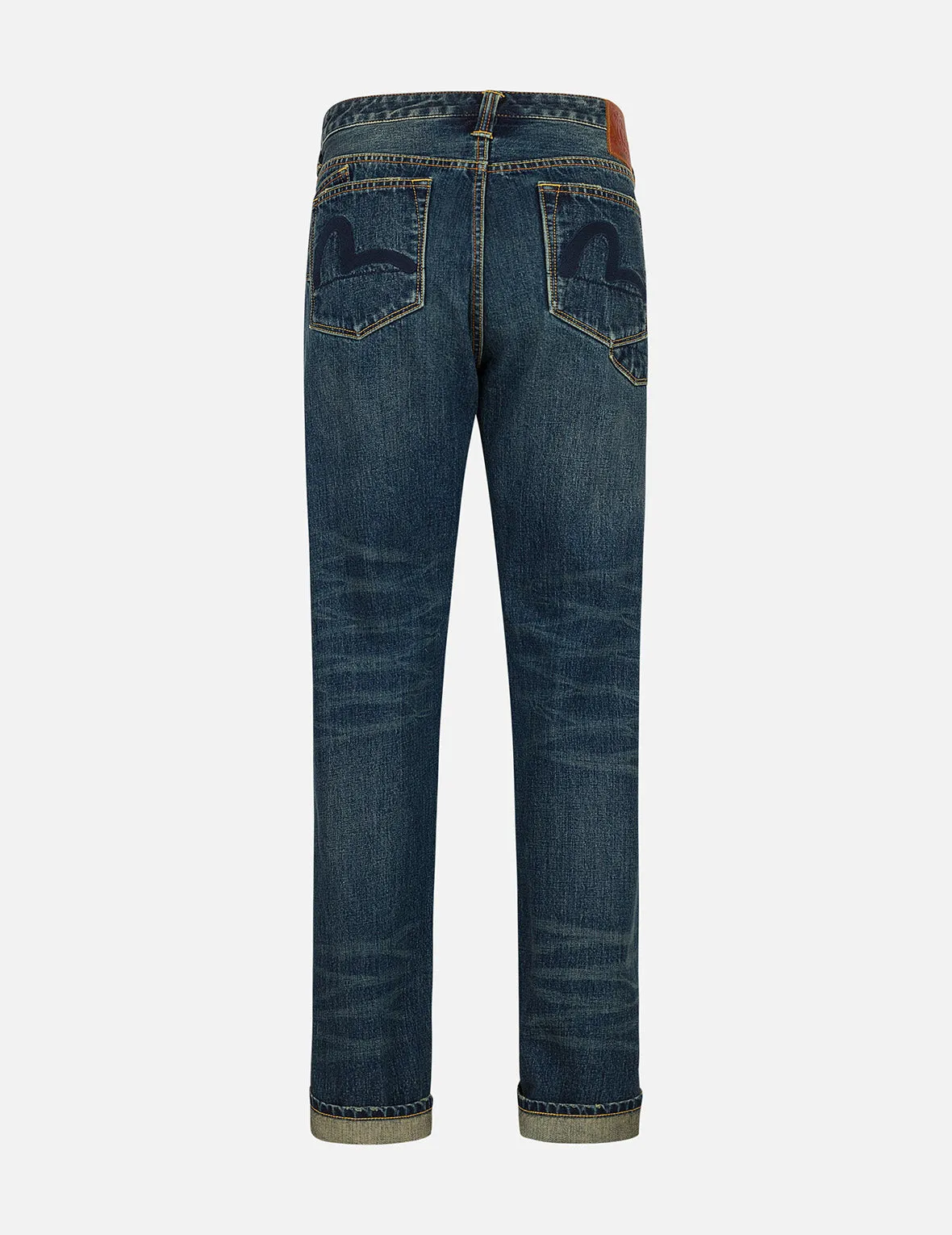 Seagull Appliqué Embroidery Regular Fit Jeans #2000