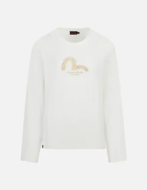 Seagull Foil Print with Studs Regular Fit T-shirt