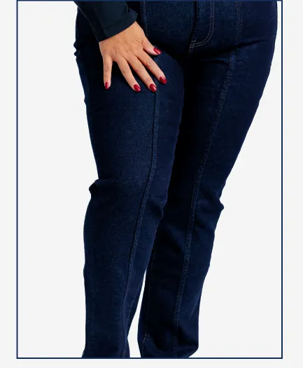 Seamed Denim - Capri Wash Denim