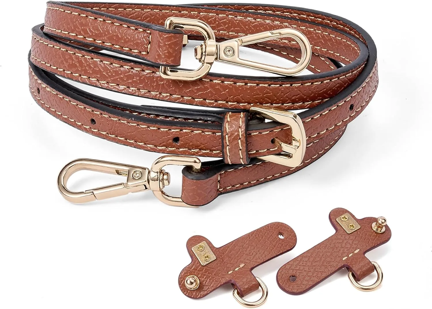 SENTEN Strap Replacement for Lonchamp Mini Bag Strap Kit, Leather Purse Shoulder Crossbody Adjustable Replacement for Women