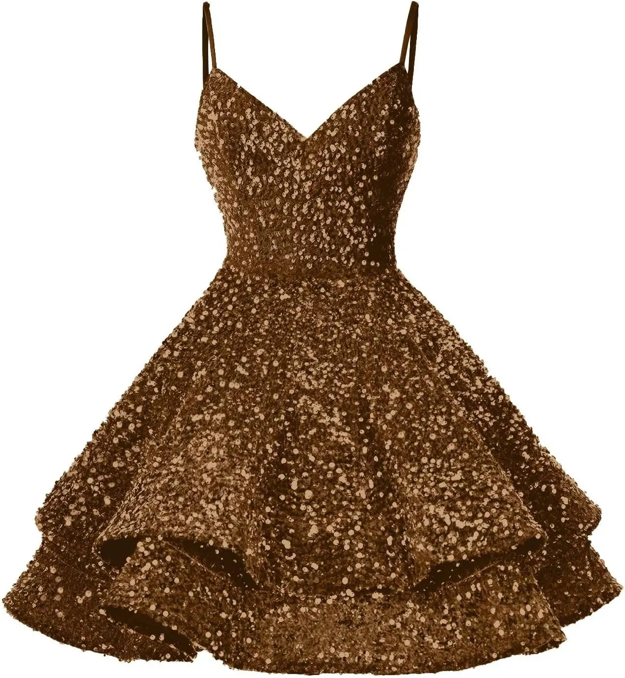Sequin Homecoming Dresses for Teens Short Prom Dress 2025 Sparkly V Neck Formal Cocktail Party Dress