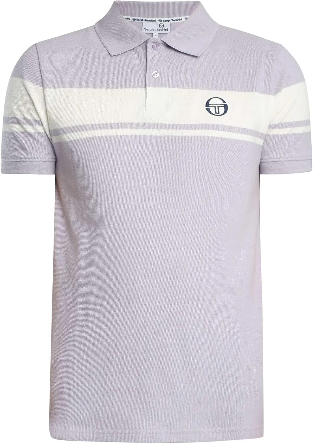 Sergio Tacchini Men's Young Line Polo Shirt, Thistle/Gardenia