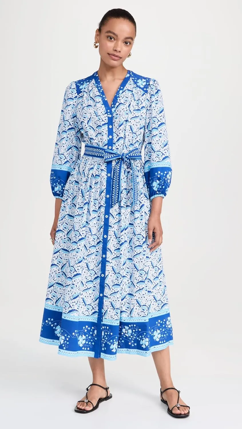 Shoshanna Women's Mediterranean Tile Print Lilia Dress