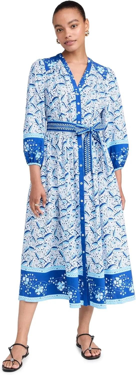 Shoshanna Women's Mediterranean Tile Print Lilia Dress