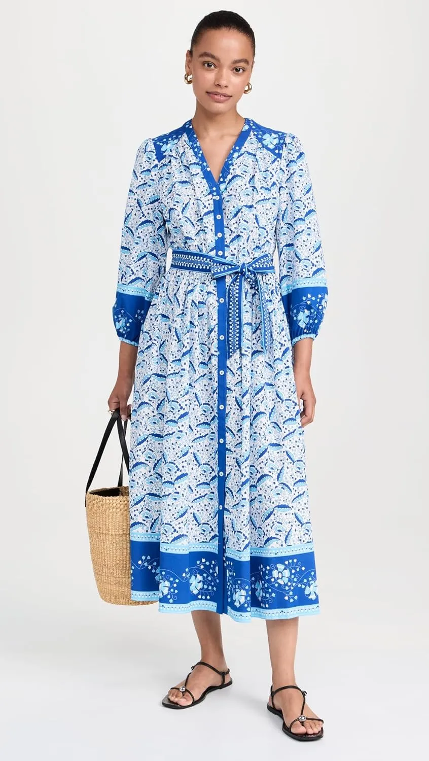 Shoshanna Women's Mediterranean Tile Print Lilia Dress
