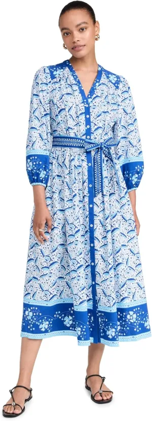 Shoshanna Women's Mediterranean Tile Print Lilia Dress