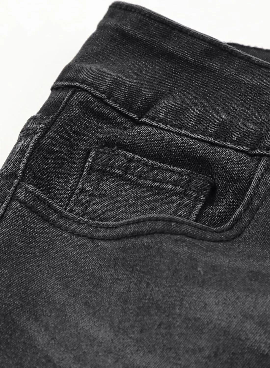 Sidefeel Women's High Waisted Jeans Strechy Spring Fashion Raw Hem Straight Leg Ankle Denim Pants with Pockets