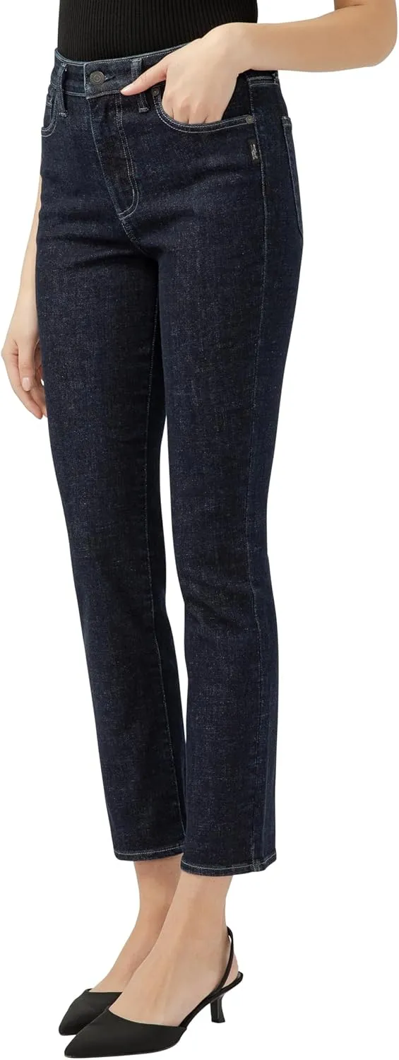 Silver Jeans Co. Women's Isbister High Rise Straight Leg Jeans