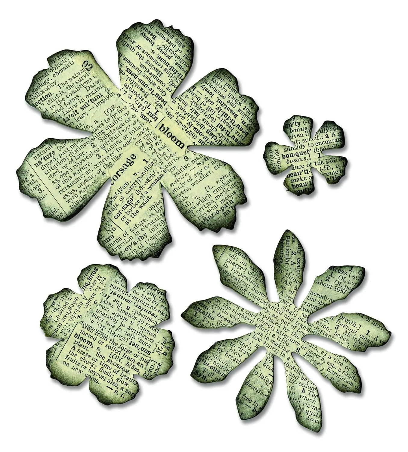 Sizzix, Tattered Florals Bigz Die , Tim Holtz, Multi Color, One Size