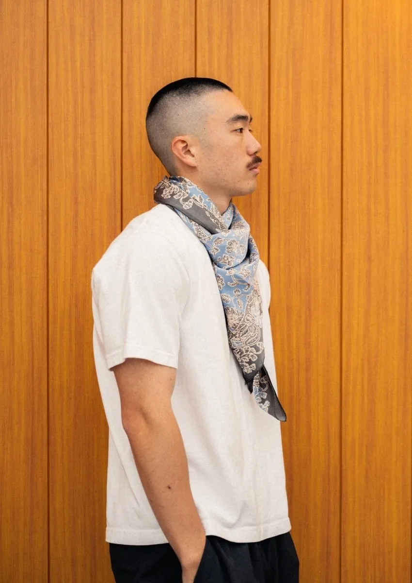 SLATE BLUE REFINED SILK SQUARE