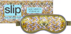 slip Pure Silk Sleep Mask - 100% Pure 22 Momme Mulberry Silk Eye Mask - Comfortable Sleeping Mask with Elastic Band   Pure Silk Filler and Internal Liner, Zodiac Collection: Aquarius