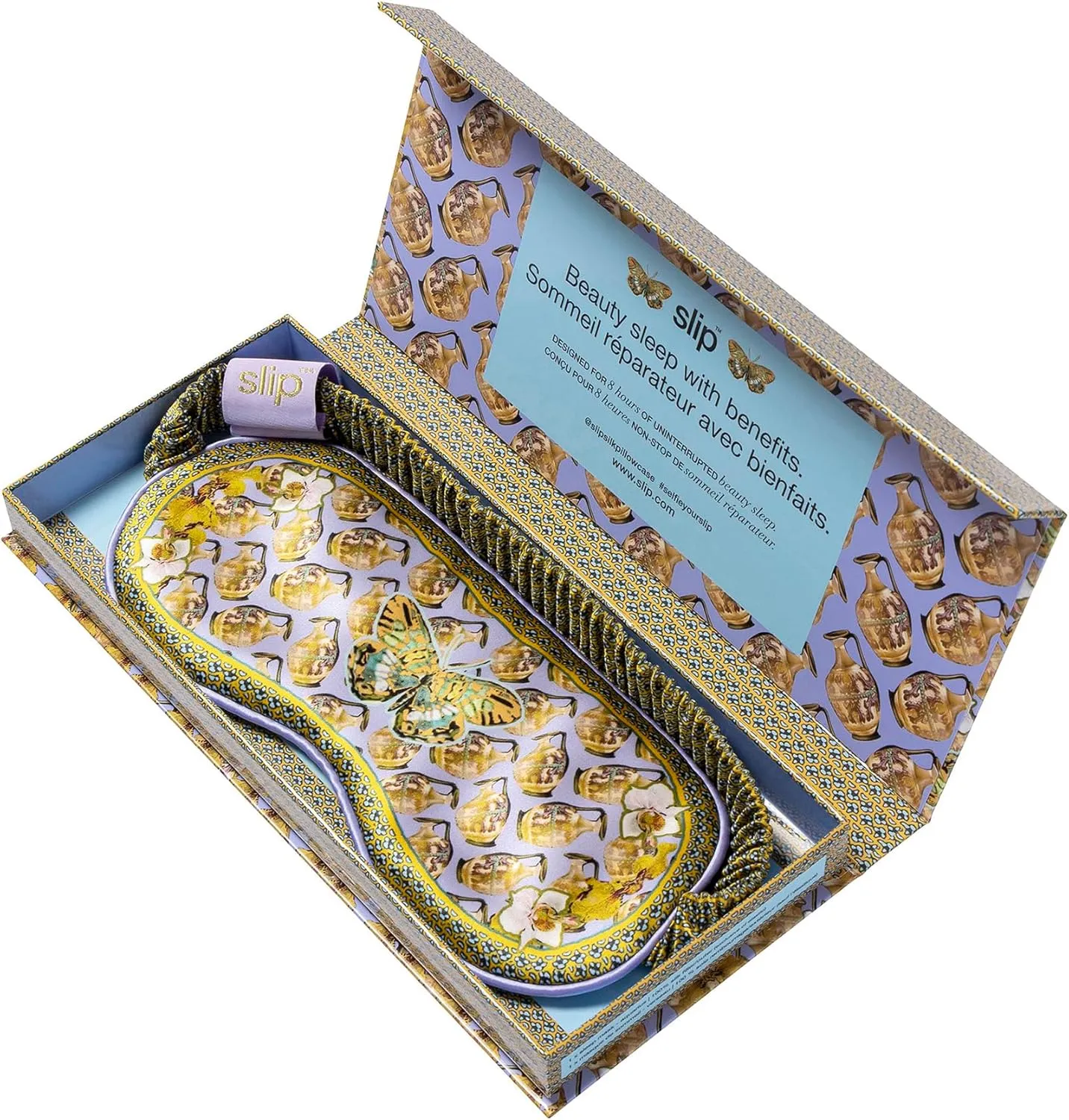slip Pure Silk Sleep Mask - 100% Pure 22 Momme Mulberry Silk Eye Mask - Comfortable Sleeping Mask with Elastic Band   Pure Silk Filler and Internal Liner, Zodiac Collection: Aquarius