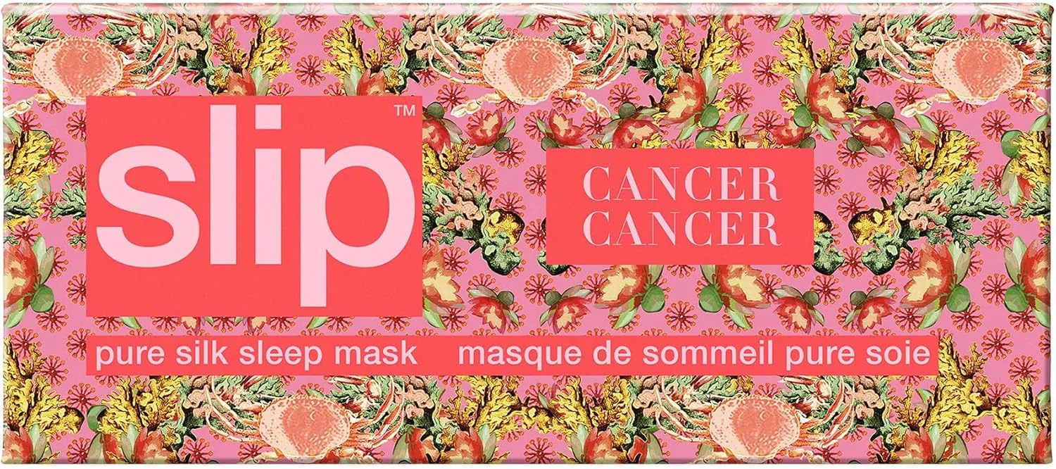 slip Pure Silk Sleep Mask - 100% Pure 22 Momme Mulberry Silk Eye Mask - Comfortable Sleeping Mask with Elastic Band   Pure Silk Filler and Internal Liner, Zodiac Collection: Cancer
