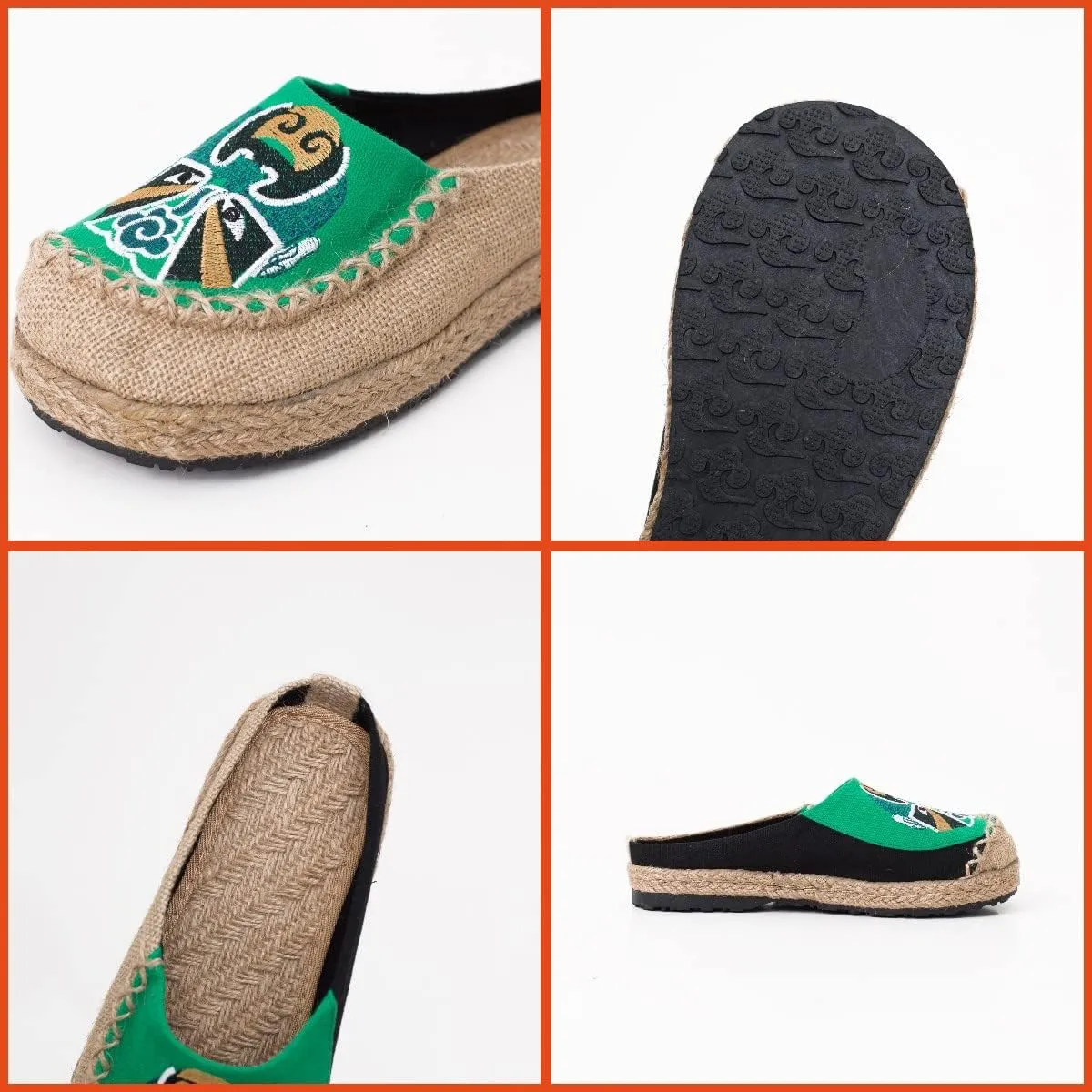 Slippers for Women Flats Breathable Canvas Espadrilles Loafers & slip-ons Embroidered Shoes Casual House Slippers