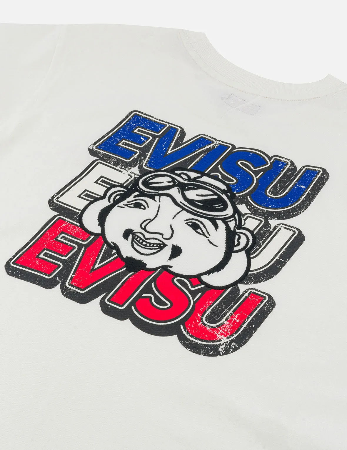 Slogan Print with Godhead Appliqué Embroidery Regular Fit T-Shirt