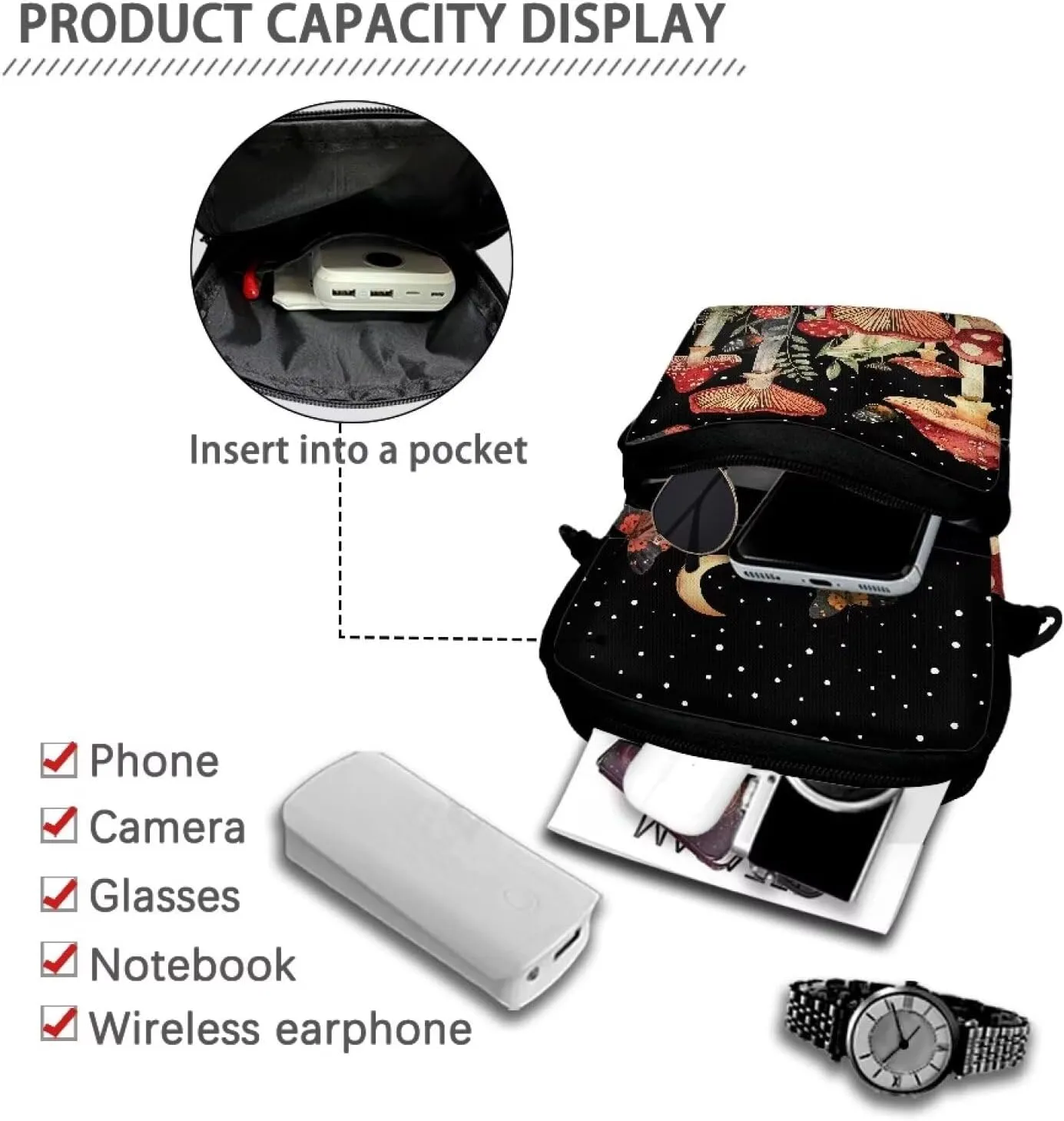 Small Crossbody Bags for Women Men Small Messenger Bag Purses Fanny Pack Wallet Bag Coin Purse Backpack Handbag