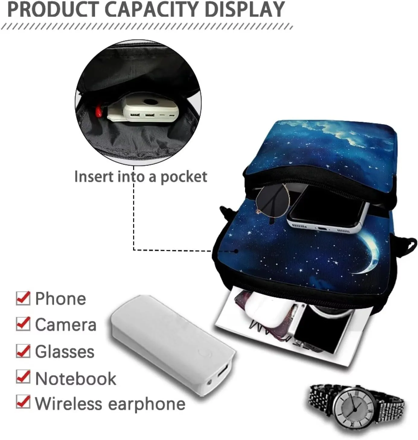 Small Crossbody Bags for Women Men Small Messenger Bag Purses Fanny Pack Wallet Bag Coin Purse Backpack Handbags