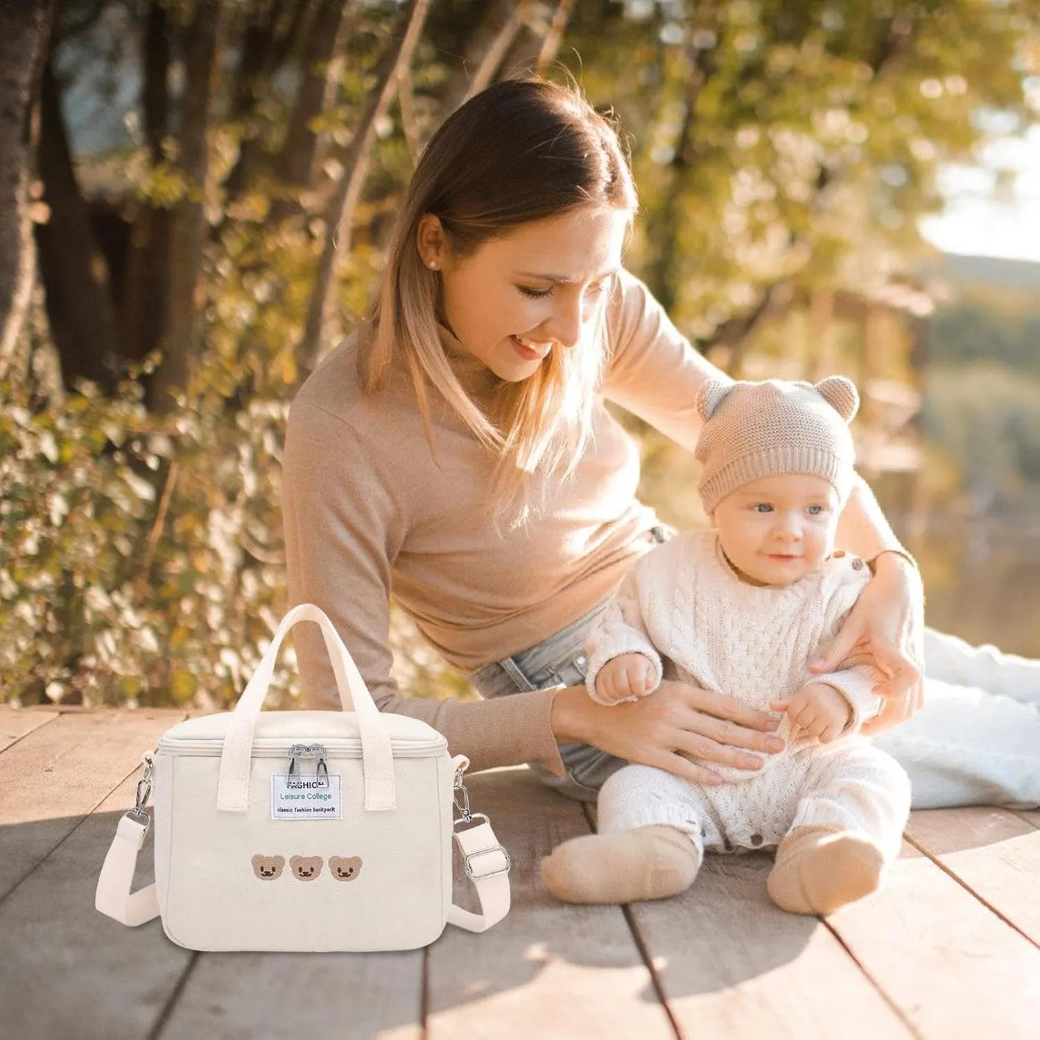 Small Diaper Bag - Travel Diaper Tote, Cute Nappy Organizer | Large Capacity Shoulder Diaper Pouch, Multifunctional Changing