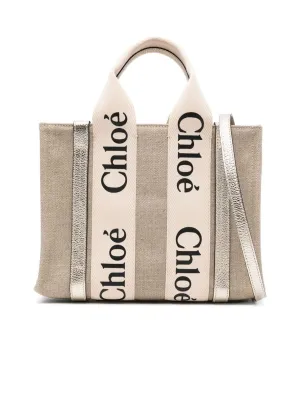 Small Woody Tote Bag in Linen