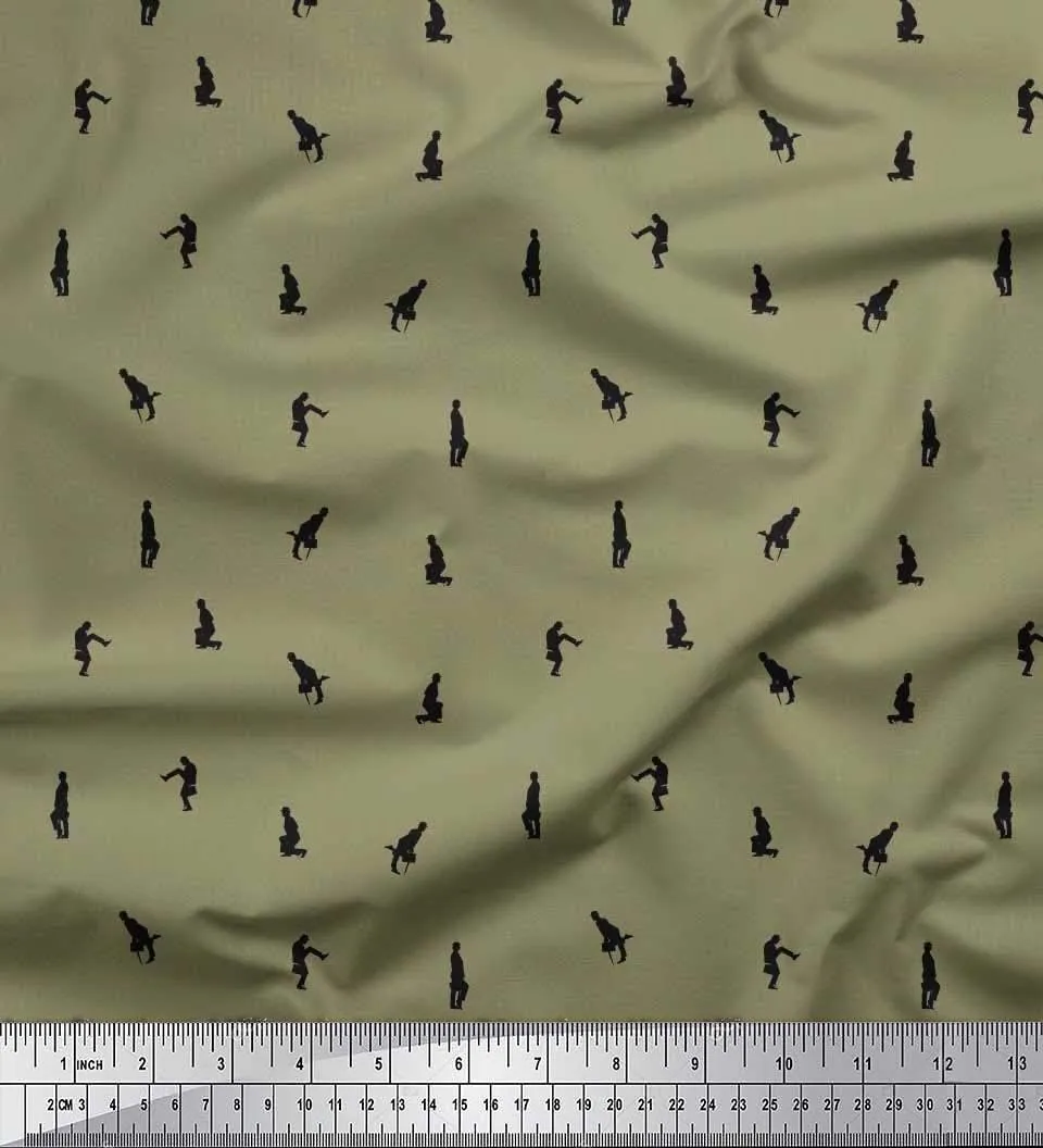 Soimoi Cotton Voile Fabric Bag,Umbrella & Men Shirting Print Fabric by Yard 42 Inch Wide