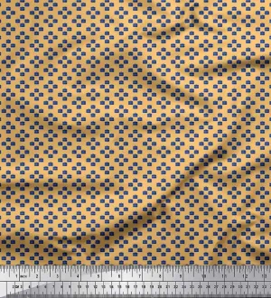 Soimoi Silk Fabric Men Bag Shirting Print Fabric by Yard 42 Inch Wide Pale Orange