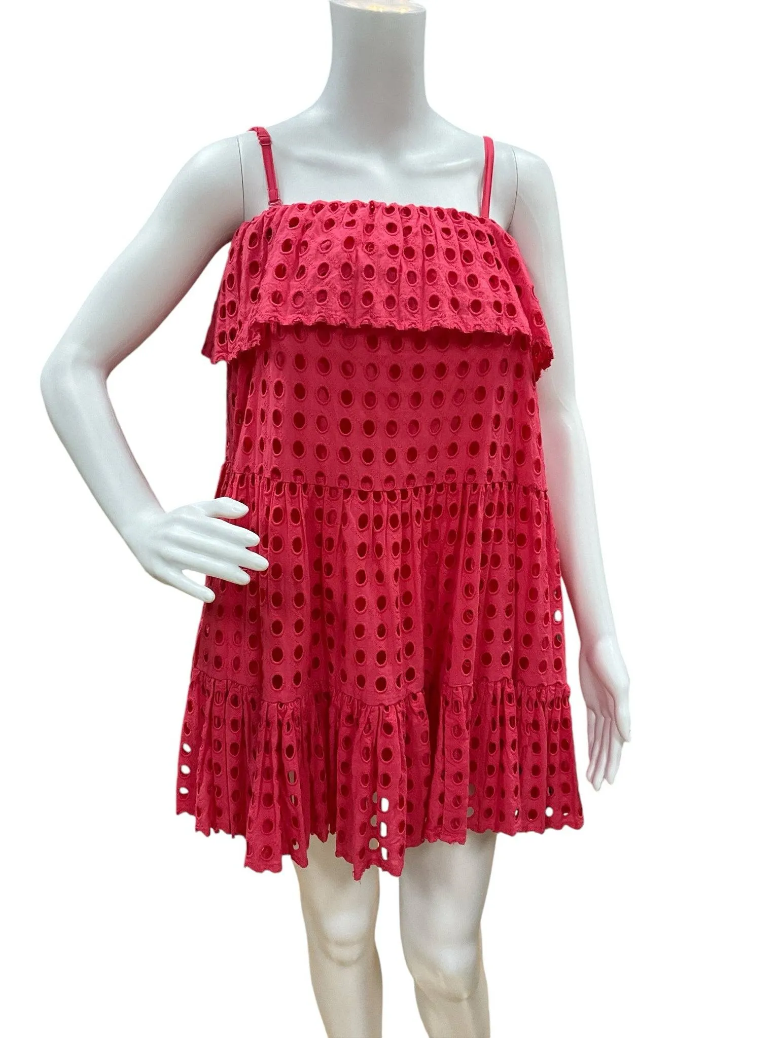 Solid & Striped Coral Crochet Dress Size Small