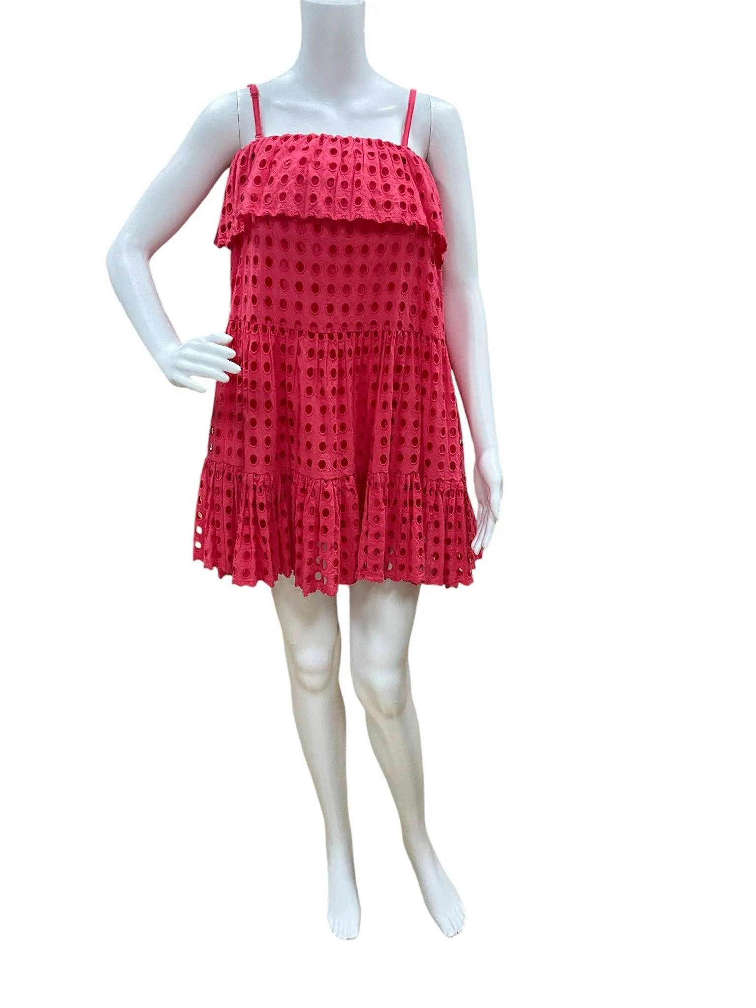 Solid & Striped Coral Crochet Dress Size Small