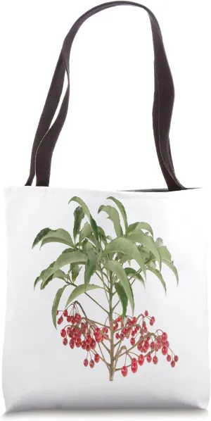 Spice Berry Ardisia Evergreen Shrub Vector Tote Bag