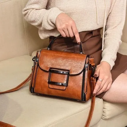 Spring Luxury Women Spring promotion Leather Automation-ready Messenger Handbag Shoulder Bags Crossbody Designer Small 2019 Real Vintage Woman Tote Genuine Bag
