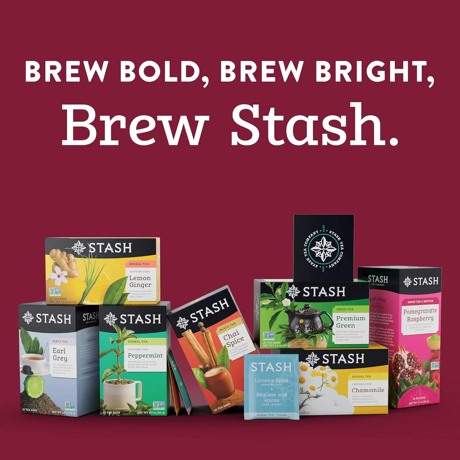 Stash Tea Green Chai Tea, Box of 100 Tea Bags (Packaging May Vary)