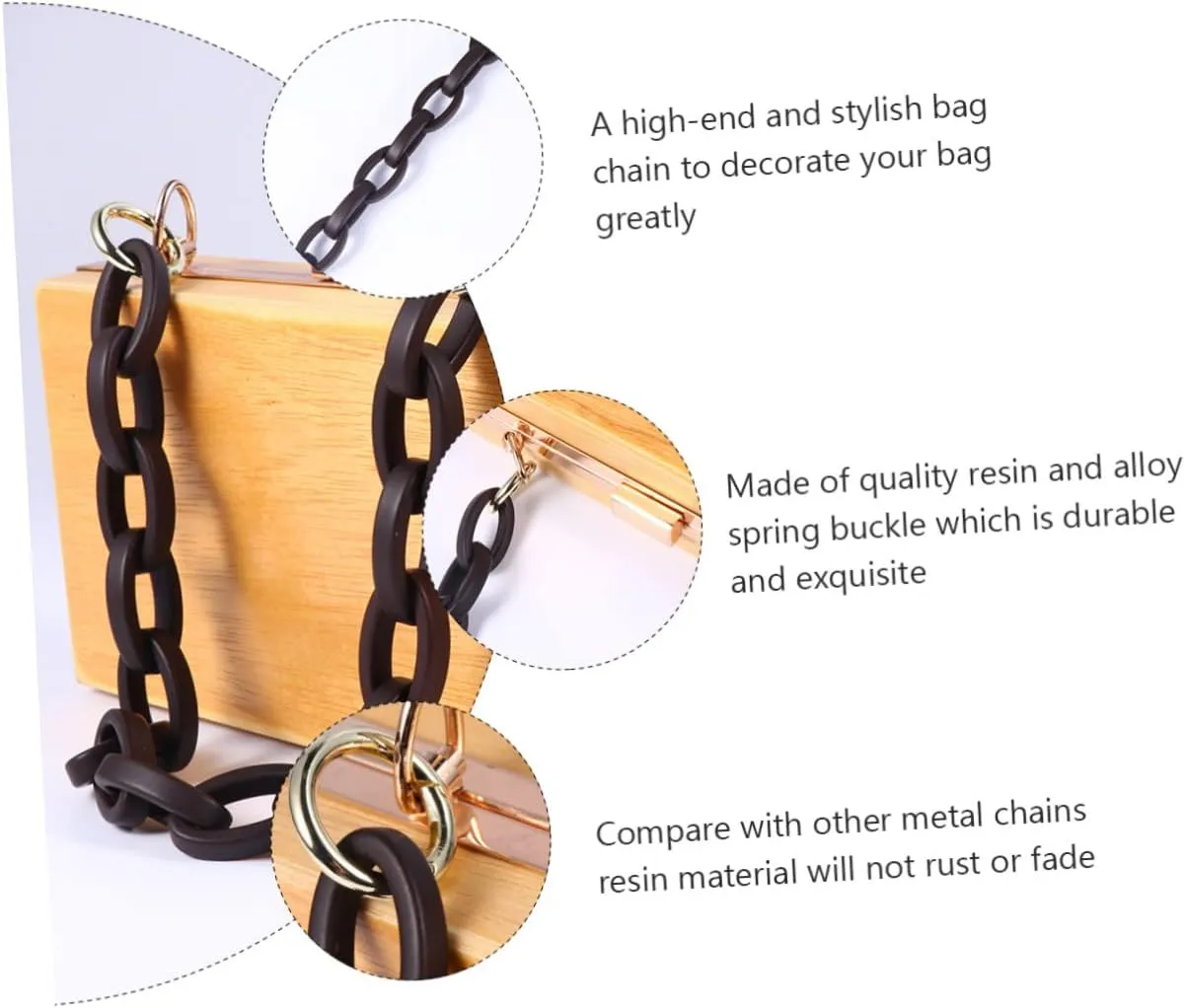 STOBOK Belt Bag Replacement Women's Frosted Matte Bag Chain Resin Strap Chain