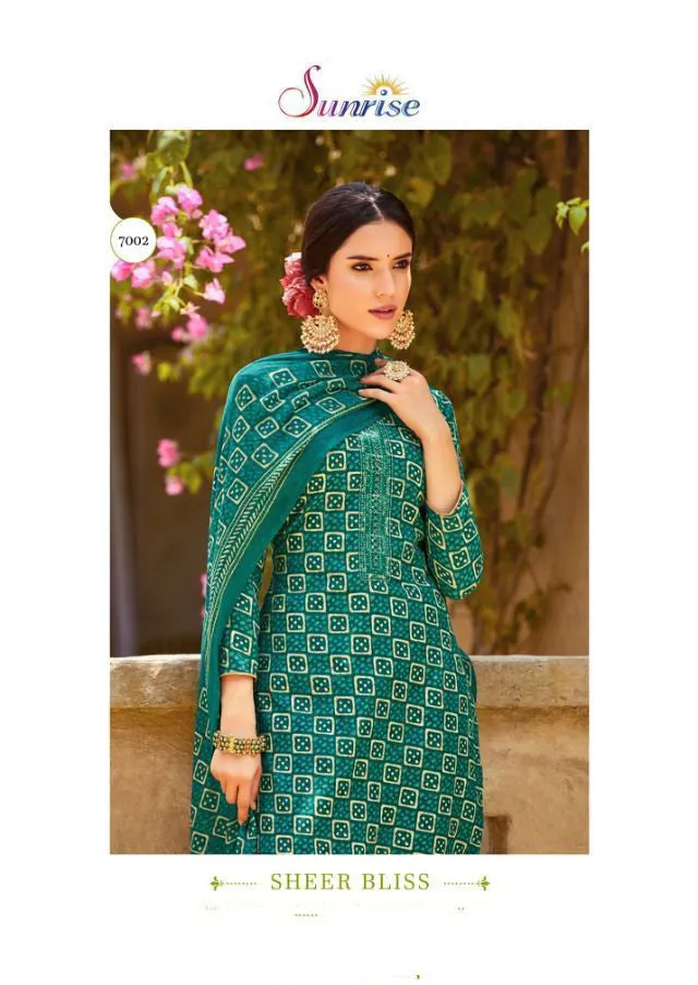 Sujyoti Unstitched Slub Cotton Printed Suit With Embroidery