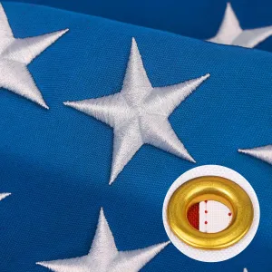 Super Tough American Flag, American Flag 5x8 FT Canvas-Cotton Fabric Outdoor TearProof Series,US Flags 5x8 Outdoor High Wind,Non Fading for Outside,American Flag Out-door Heavy Duty,American Flags UV Protected Sewn Embroidered Grommets